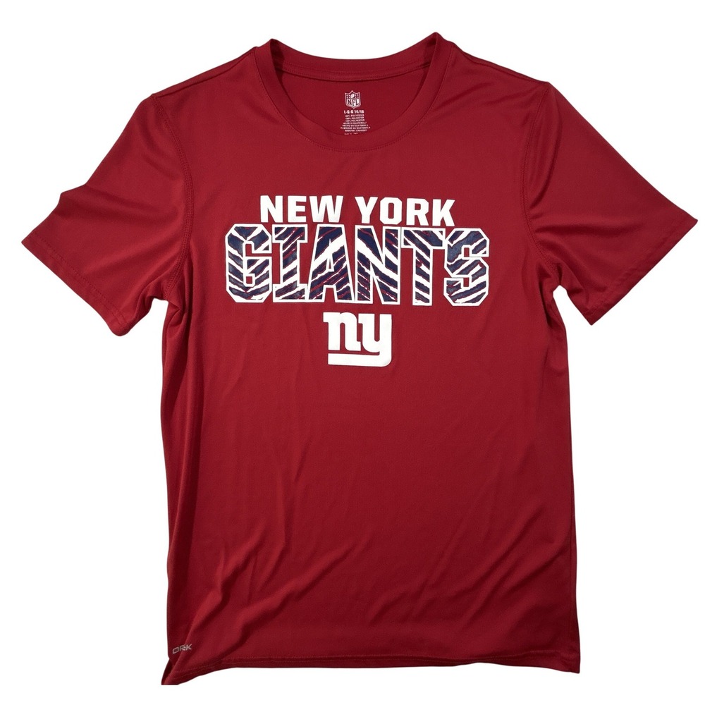 NFL New York Giants Youth Red Performance Graphic T-Shirt Size L 14/16